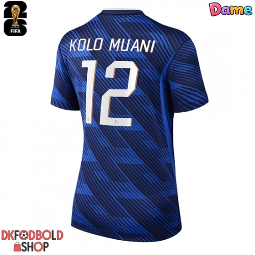 Frankrig Randal Kolo Muani #12 Hjemmebanetrøje Dame VM 2026 Kort ærmer